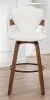 George Oliver Modern Vegan Leather 360&deg; Swivel Counter Stools With Unique Bentwood Legs in White New in Box $399