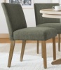 Lark Manor 18.5" Seat Height Linen Blend Upholstered Solid Wood Legs Dining Chair in Green New in Box $399