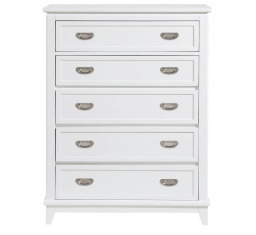 Discovery World Furniture 5 Drawer Chest in White Similar to Picture new in box $499