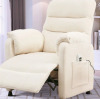 Pipishell Comfortable white fabric electric recliner,new in box $299
