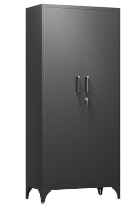 Yizosh Metal Garage Storage Cabinet with 2 Doors and 4 Adjustable Shelves - 71" Steel Lockable Filing Cabinet, Locking Tool Cabinet for Home, Office,Garage, Gym, School Similar to Picture new in box $299