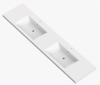 Enyibath 84" Double Sink Resin Top Integrated Bathroom Vanity Sink With Single Hole Faucets new in box $899