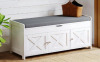 Pipishell 2-Tier Shoe Storage Bench, Entryway Bench with 3 Barn Doors, Cushion Seat, Hidden Storage, Adjustable Shelf, 200 lbs Capacity, for Entryway, Living Room, Bedroom, White (39.4?Wx15?Dx18.1?H) new in box $499