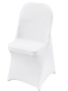VEVOR Stretch Spandex Folding Chair Cover, Universal Fitted Chair Cover, Removable Washable Protective Slipcovers, for Wedding, Holiday, Banquet, Party, Celebration, Dining (White) New