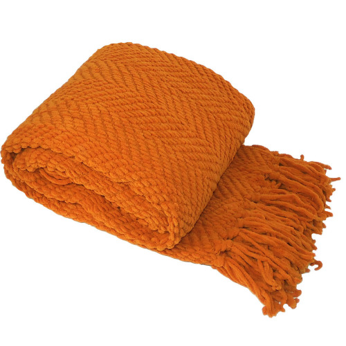 Home Soft Things 50" x 60" Tweed Knitted Throw Blanket New $89
