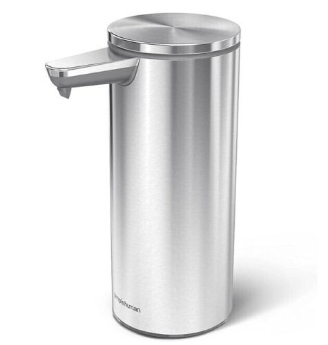 Simplehuman 9 oz. Touch-Free Rechargeable Sensor Liquid Soap Pump Dispenser, Brushed Stainless Steel / Brita 10-Cup Capacity Original Water Filtration Pitcher, (1 Pitcher + 2 Filters) &ndash; SmartLight Indicator, Easy-Fill Lid New in Box Assorted $79