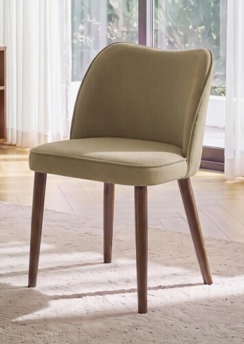 Winston Porter Upholstered Solid Wood Small Dining Chair - Ergonomic Curve & Plush Padding for Multiple Spaces New In Box $299