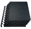 VEVOR 0.56 Inch Thick Gym Floor Mats, 6 Tiles Rubber Top with EVA Foam, 25" x 25" Gym Flooring Workout Mats with 25 sq.ft Coverage, Interlocking Puzzle Gym Mats for Gym, Home, Garage, Black & White New In Box $99