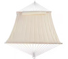Atesun 12 ft. to 15 ft. Quilted Double 2-Person Hammock with Hardwood Spreader Bar and Pillow in Beige New In Box $199