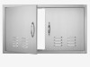 VEVOR BBQ Access Door, 36W x 21H Inch Double Outdoor Kitchen Door, Stainless Steel Flush Mount Door, Wall Vertical Door with Handles and Vents, for BBQ Island, Grilling Station, Outside Cabinet New In Box $199