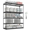 VEVOR Storage Shelving Unit, 5-Tier Adjustable, 2000 lbs Capacity, Heavy Duty Garage Shelves Metal Organizer Wire Rack, Black, 60" L x 24" W x 78" H for Kitchen Pantry Basement Bathroom Laundry Closet, New in Box $299