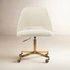 AllModern Borrego Office Chair, White Boucle with Gold Base, New in Box $699