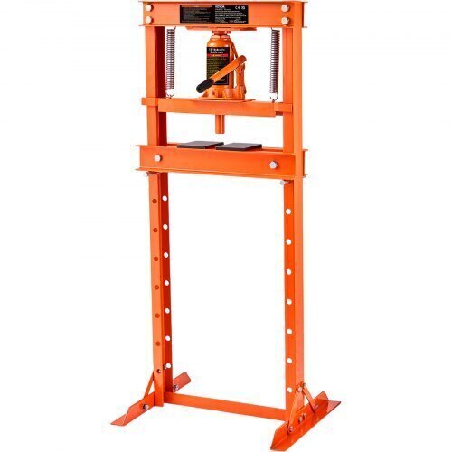VEVOR Hydraulic Shop Press, 12 Ton H-Frame Hydraulic Garage/Shop Floor Press, Adjustable Shop Press with Press Plates, Heavy Duty Hydraulic Press for Garage, Shop, Workshop, New Open Box $299