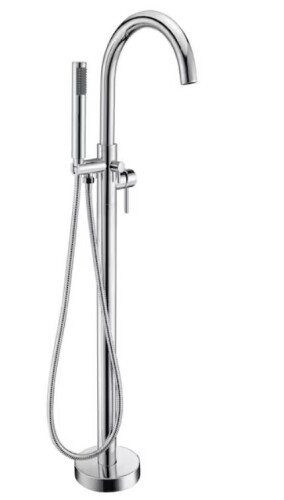 ANZZI Coral 2-Handle Freestanding Claw Foot Tub Faucet in Polished Chrome New In Box $599