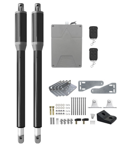 Jujiang C01 Automatic Gate Opener with Remote Complete Kit for Swing Gate Up to 440lb 12FT per Arm, Electric Gate Openers Light Duty Dual Swing Gate Openers Automatic Gate Motor 40W AC Powered $399