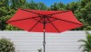 JOYESERY 7.5 ft. Patio Market Umbrellas with Crank and Tilt Button in Chili Red New In Box $299