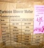 VEVOR 1/2HP Furnace Blower Motor, 208/230V 2.7Amps, 1075RPM 5 Speeds, CW/CCW Rotation, 48 Frame 3.4" Shaft Length, 7.5?F/450V Capacitor + 11" Hold Hoop New In Box $299 - 2