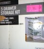Everbilt 34.76 in. H x 17.13 in. W White Steel 5-Drawer Close Mesh Wire Basket New In Box $199 - 2