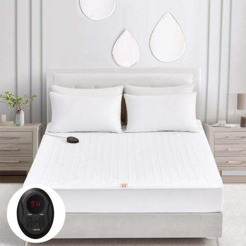 Bwarm Electric Heated Mattress Pad Full Size, 54" x 75", 9 Heat Settings, 1-12 Hour Auto Off, Deep Pocket, Machine Washable, Soft and Cozy New In Box $199