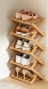 LUOLUO 5-Tier Foldable Shoe Rack, Bamboo Shoe Organizer Storage for Entryway Closet, Free Standing, Natural New In Box $79