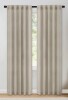 Gracie Oaks Toyoko Linen Blend Semi-Sheer Back Tab Curtains (Set of 2) 52" x 96" New $89