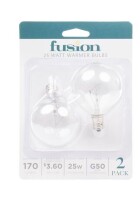 Fusion 2pk 25W Light Bulbs for Wax Warmers New in Box
