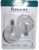 Fusion 2pk 25W Light Bulbs for Wax Warmers New in Box - 2