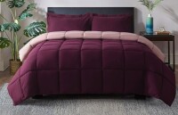 Homechoice International Group Queen Size 3-Piece All Season Reversible Down Alternative Comforter Set with Shams - Breathable, Soft, Fluffy $199