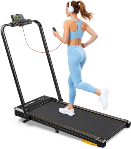 HiFast Walking Pad Treadmill 8% Incline, 3 in 1 Folding Treadmills for Home with Handle Bar, 2.5HP Powerful Quiet Under Desk Treadmill, 300lbs Capacity $399