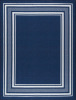 Beverly Rug Modern Bordered 8X10 ft. Area Rug for Living Room, Dining Room Rug, Bedroom Carpet, Indoor Non Skid Rubber Backed Area Rug, Navy Blue $299