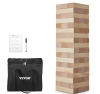 VEVOR Tumbling Timber Toy, 54 Blocks Large Tumble Tower Blocks Game, Pine Wood Tumbling Tower Game with Carry Bag and Scoreboard, Wooden Stacking Game, Tumble Tower Family Games for Indoor/Outdoor New in Box $89