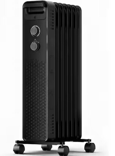 R.W.FLAME 1500 Watt Portable Oil-Filled Space Heater with Overheat Protection in Black New Open Box On Working $199
