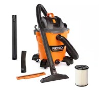 RIDGID 12 Gal. 5.0 Peak HP NXT Shop Vacuum Wet Dry Vac with General Debris Filter, Locking Hose and Attachments HD1200 On Working $199