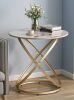 Willa Arlo Interiors Rochdale Round End Table with Modern Style, New in Box $299