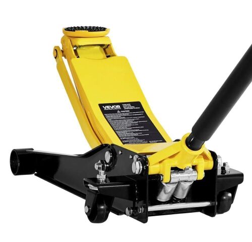 VEVOR Low Profile Floor Jack, 3 Ton (6614 lbs) Capacity, Aluminum Racing Floor Jack with Dual Pistons Quick Lift Pump, Hydraulic Trolley Car Lift for Sports Car, SUV, Pickup, Lifting Range 3.3"-20.3" New In Box $399