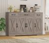 Gracie Oaks Adra 55.1'' Sideboard with 3 Drawers, Adjustable Shelves New Shelf Pull $499