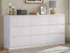 Ebern Designs Teasley 9-drawer Dresser, 63" W Double Dresser in White New in Box $499