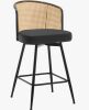 Bayou Breeze Cane Back Swivel Upholstered Stool $299