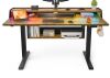 ErGear Electric Standing Desk, 55x28 Inch Adjustable Sit Stand Desk with Bookshelf & Monitor Stand, Standing Gaming Desk with LED Light Strip, Stand Up Desk for Home Office, in Black Similar to Picture New in box $499