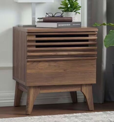 Modway Render 2-Drawers Nightstand in Walnut New in Box $399