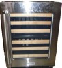 KitchenAid - 46-Bottle Dual Zone Wine Cellar with Glass Door and Wood-Front Racks - Stainless Steel New On Working $2999 - 2