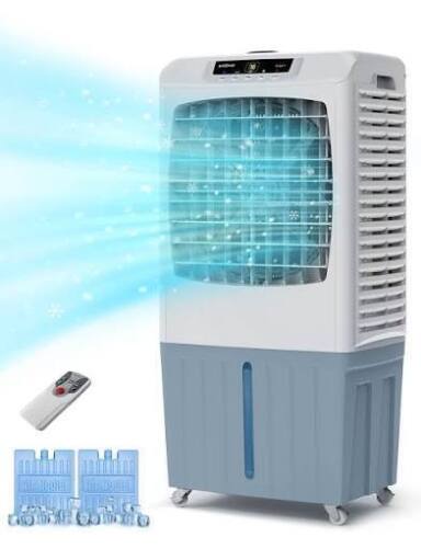 Woho 3500 CFM 3-Speed Battery Evaporative Air Cooler Gray New In Box Factory Sealed $999