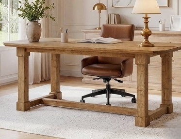 TRIBEWOOD 63" Solid Wood Executive Desk (Model LD0180-0910) New in Box $599