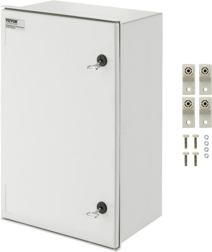 VEVOR Fiberglass Enclosure 23.6 x 15.7 x 9.1 Electrical Enclosure Box NEMA 3X Electronic Equipment Enclosure Box IP65 Weatherproof Wall-Mounted Electrical Enclosure with Hinges & Quarter-Turn Latches nEW IN bOX $299