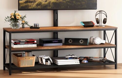 TV Stand with 3 Open Storage Shelves for 32"&ndash;65" TVs New Open Box $499