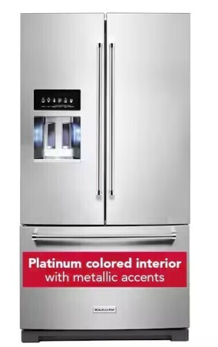 KitchenAid 26.8 cu. ft. French Door Refrigerator in Stainless Steel with PrintShield Finish New On Working $3999