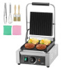 VEVOR Commercial Panini Grill, 1800W Electric Sandwich Panini Maker, Stainless Steel Sandwich Press Grill, Panini Grill with Temp Control & 9"x9" Flat Enamel Plate, for Hamburger Steak Bacon New In Box $299