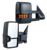 VEVOR Towing Mirrors, Left & Right Pair Set for Chevrolet Silverado (2014-2019)/GMC, Power Heated with Signal Light & LED Driving Light, Manual Controlling Telescoping Folding, Heating Defrost, Black New In Box $299