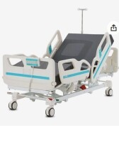 VEVOR Premium 5 Function Full Electric Hospital Bed, ICU Electric Medical Bed with Cardiac Chair Position, Trendelenburg & Reverse Trendelenburg, 5-Inch Locking Casters for Home Hospital Use, 550LBS New in Box $3999