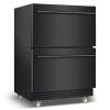 Nipus 23.42 in. 250 Plus Cans Single Zone 2-Drawer Built-in Beverage Cooler with 2-Swivel Casters in Stainless Steel New Floor Model On Working $1299